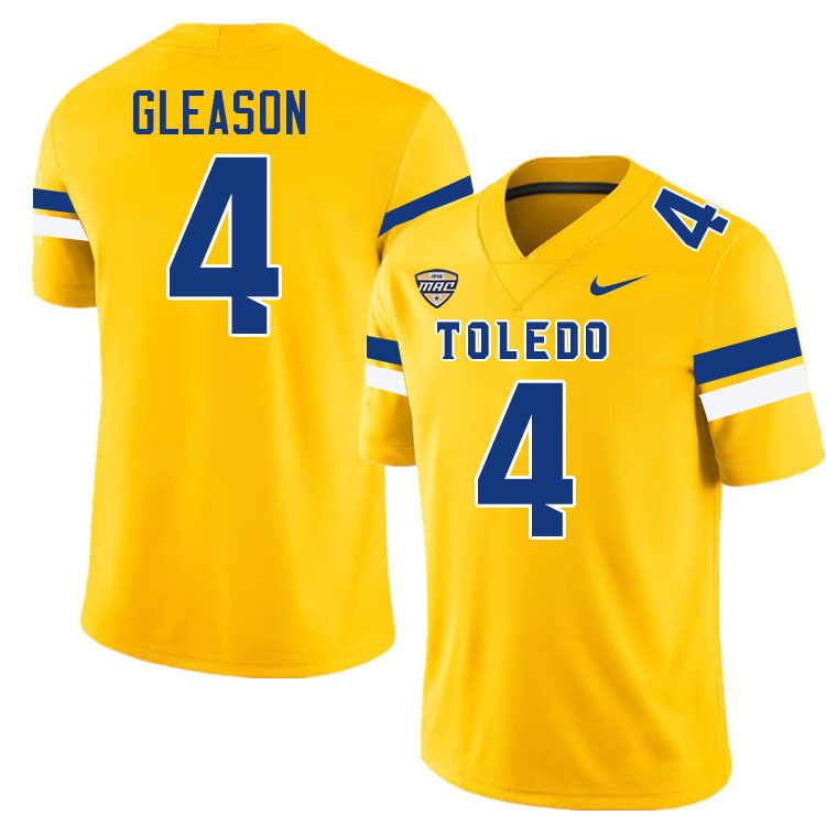 Tucker Gleason Toledo Jersey,Toledo Rockets #4 Tucker Gleason Jersey Youth College-Gold